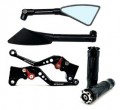 KIT RETROVISOR, MANETE E MANOPLA HORNET 2008 ATE 2013 PRETO - SPENCER 